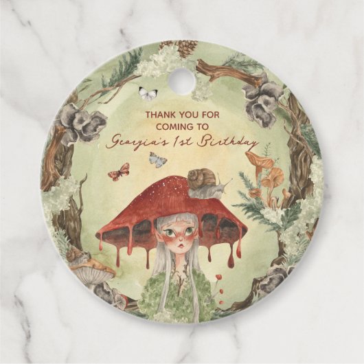 Magical Autumn Forest Fairy | Birthday Geschenkanhänger (Vorderseite)