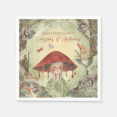 Magical Autumn Forest Fairy | Birthday Serviette (Vorderseite)