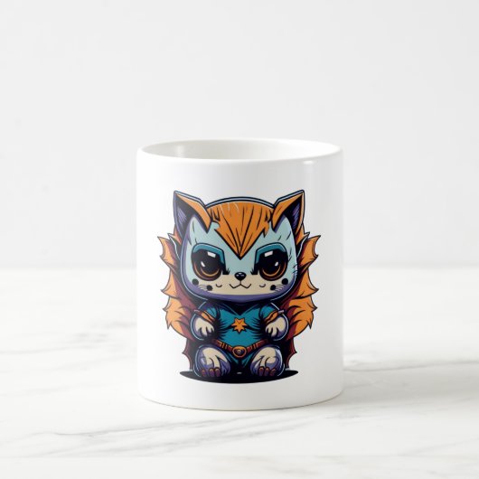 Magical Baby Animal Superhero Illustration Kaffeetasse (Mittel)