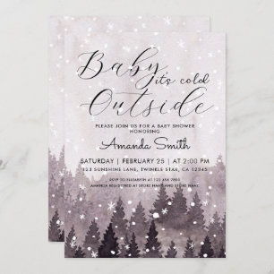 Magical Baby It's Cold Outside Girl Baby Dusche Einladung