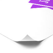 Magical Baby Unicorn mit Blume Poster (Ecke)