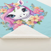 Magical Baby Unicorn mit Blume Sherpadecke (3/4)