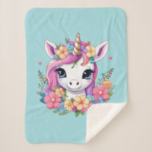Magical Baby Unicorn mit Blume