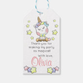 Magical Baby Unicorn Süsse Personalisiert Geburtst Geschenkanhänger (Vorderseite)