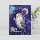 Magical Barn Owl Winter Solstice Celebration  Einladung (Stehend Vorderseite)
