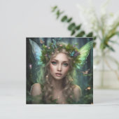 Magical Beautiful Nature Forest Fairy Karte (Stehend Vorderseite)