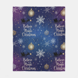 Magical Believe in the Magic of Christmas Fleecedecke