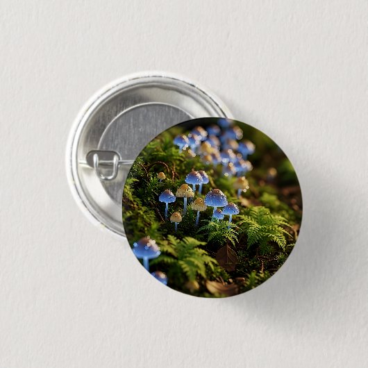 Magical Bioluminescent Fungi - Deep Forest Button (Vorne & Hinten)