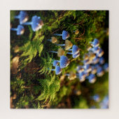 Magical Bioluminescent Fungi - Deep Forest Puzzle (Horizontal)