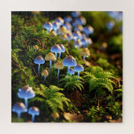 Magical Bioluminescent Fungi - Deep Forest Puzzle