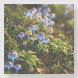 Magical Bioluminescent Fungi - Deep Forest Steinuntersetzer