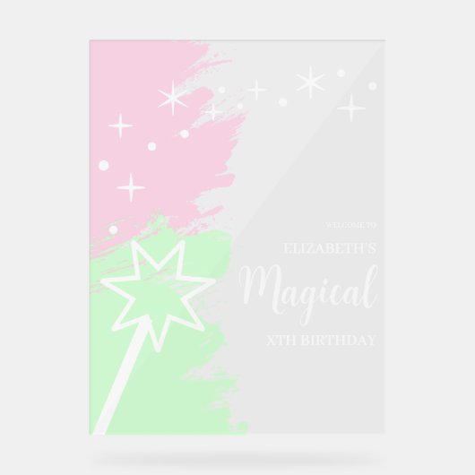 Magical Birthday Acrylschild (Vorderseite)