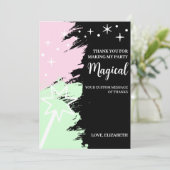Magical Birthday Dankeskarte (Stehend Vorderseite)
