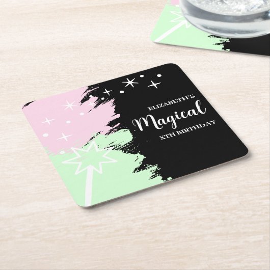 Magical Birthday Rechteckiger Pappuntersetzer (angewinkelt)