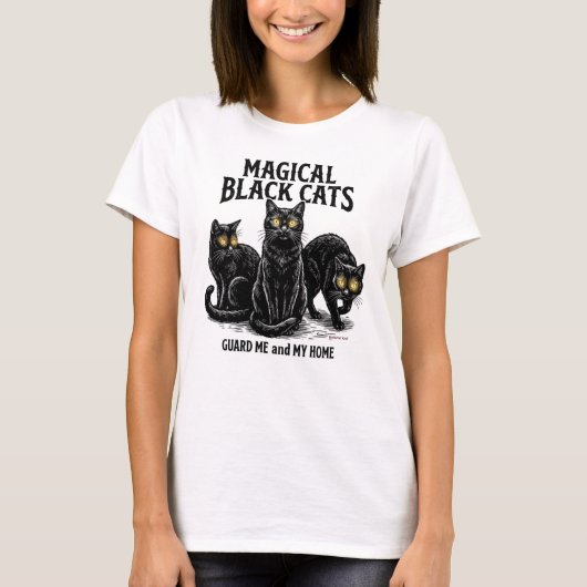 Magical Black Cats T-Shirt (Vorderseite)