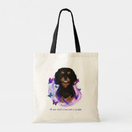 Magical Black & Tan Cavalier King Charles Spaniel Tragetasche