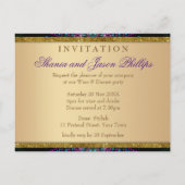 Magical Blacklight Mandala Dinner Party Einladung Postkarte (Rückseite)