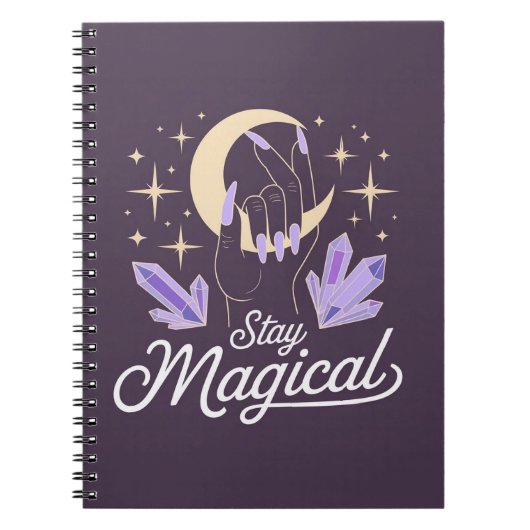 Magical bleibe - Hexy Moon & Crystal Journal Notizblock (Vorderseite)