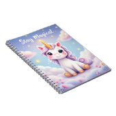 Magical bleibe - Unicorn Notebook für Kinder Notizblock (Rechte Seite)