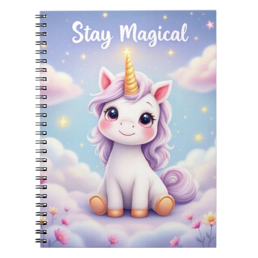 Magical bleibe - Unicorn Notebook für Kinder Notizblock (Vorderseite)
