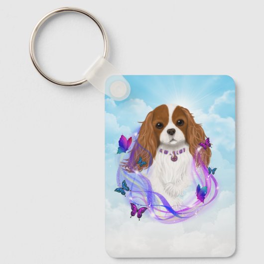 Magical Blenheim Cavalier King Charles Spaniel Schlüsselanhänger (Vorderseite)