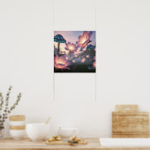 Magical Bloom Forest with Glowing Dream Flowers Poster (Küche)