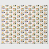 Magical Blooms HOGWARTS™ Wappen Geschenkpapier (Flach)