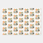 Magical Blooms HOGWARTS™ Wappen Geschenkpapier Set (Vorderseite 2)