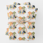 Magical Blooms HOGWARTS™ Wappen Geschenkpapier Set (Beispiel)