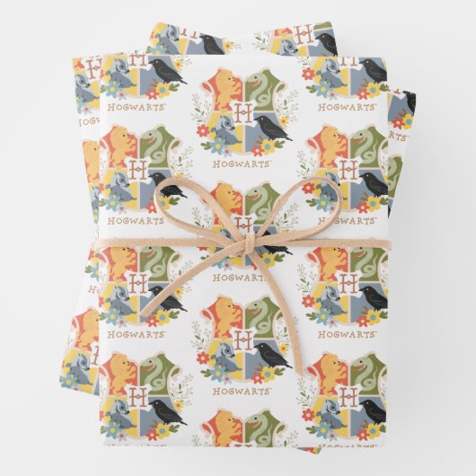 Magical Blooms HOGWARTS™ Wappen Geschenkpapier Set (Beispiel)