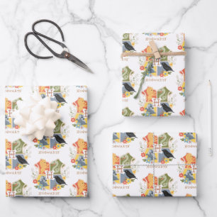Magical Blooms HOGWARTS™ Wappen Geschenkpapier Set