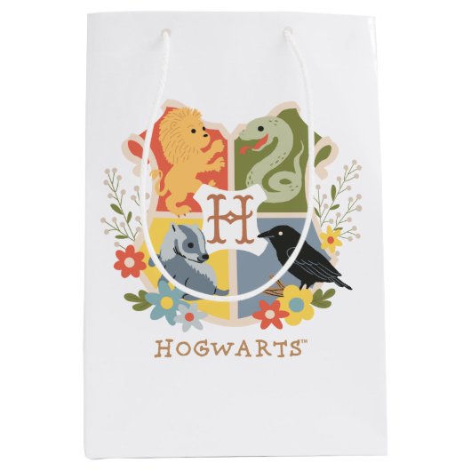 Magical Blooms HOGWARTS™ Wappen Mittlere Geschenktüte (Vorderseite)
