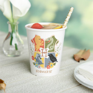 Magical Blooms HOGWARTS™ Wappen Pappbecher