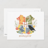 Magical Blooms HOGWARTS™ Wappen Postkarte (Vorne/Hinten)