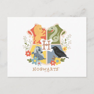 Magical Blooms HOGWARTS™ Wappen Postkarte