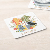 Magical Blooms HOGWARTS™ Wappen Rechteckiger Pappuntersetzer (angewinkelt)