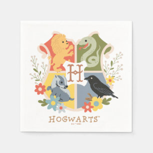 Magical Blooms HOGWARTS™ Wappen Serviette
