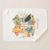 Magical Blooms HOGWARTS™ Wappen Sherpadecke (Vorderseite (Horizontal))