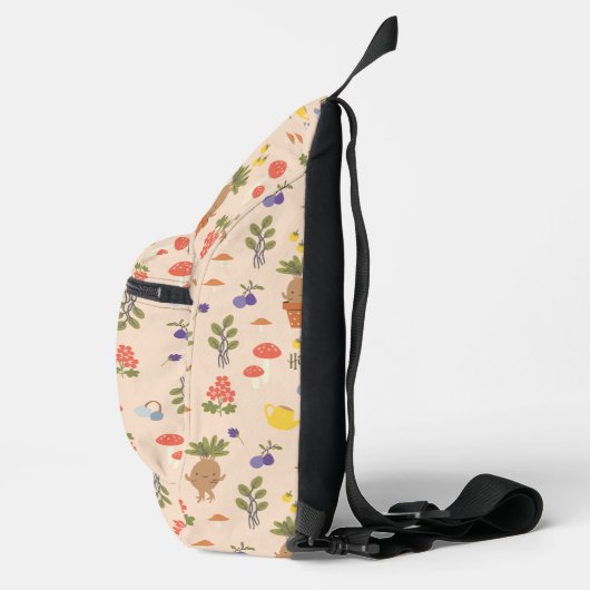 Magical Blooms Mandrake Pattern Crossbody Bag (Rechts)