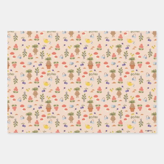 Magical Blooms Mandrake Pattern Geschenkpapier Set (Vorderseite 2)