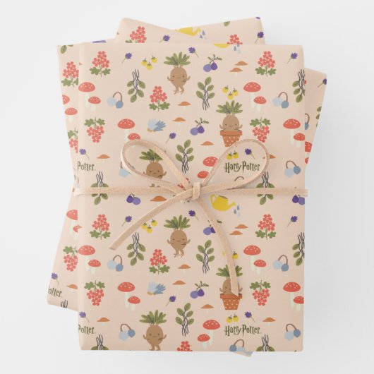 Magical Blooms Mandrake Pattern Geschenkpapier Set (Beispiel)