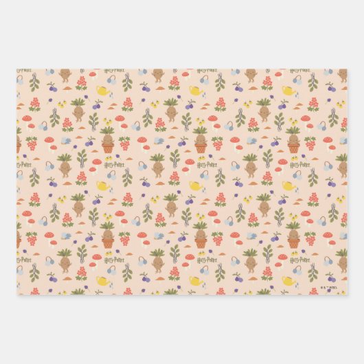 Magical Blooms Mandrake Pattern Geschenkpapier Set (Vorderseite)