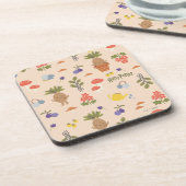 Magical Blooms Mandrake Pattern Getränkeuntersetzer (Linke Seite)