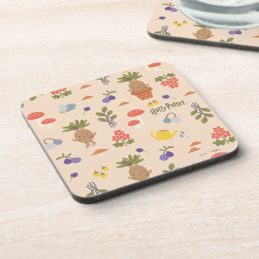 Magical Blooms Mandrake Pattern Getränkeuntersetzer (Linke Seite)