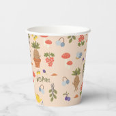 Magical Blooms Mandrake Pattern Pappbecher (Rückseite)