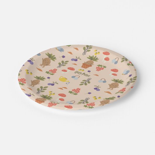 Magical Blooms Mandrake Pattern Pappteller (Schrägansicht)