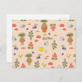 Magical Blooms Mandrake Pattern Postkarte (Vorne/Hinten)