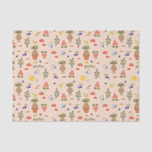 Magical Blooms Mandrake Pattern Seidenpapier (Vorderseite)