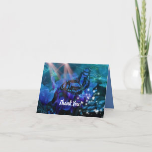 Magical Blue Butterfly Dankeskarte