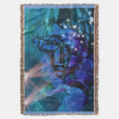 Magical Blue Butterfly Decke (Vorderseite Vertikal)